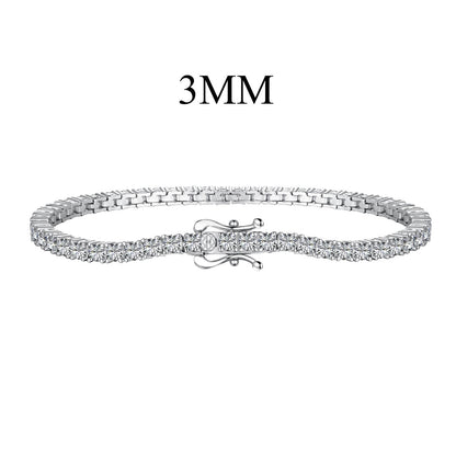 [Sparkling Aurora]Dainty Charming Round Cut Tennis Bracelet