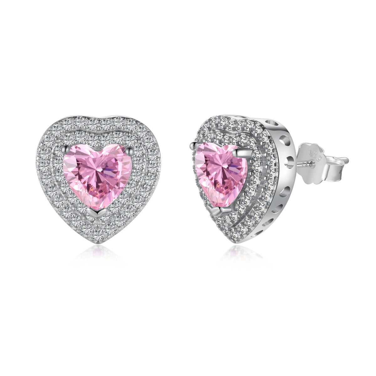 [Sparkling Aurora]Dazzling Heart Shape Lover Earrings