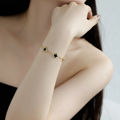 [Sparkling Aurora]Four-Leaf Clover Exquisite Bracelet