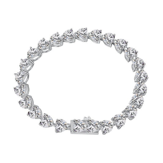 [Sparkling Aurora]0.75 Carat Elegant Romantic Heart Shape Lover Bracelet