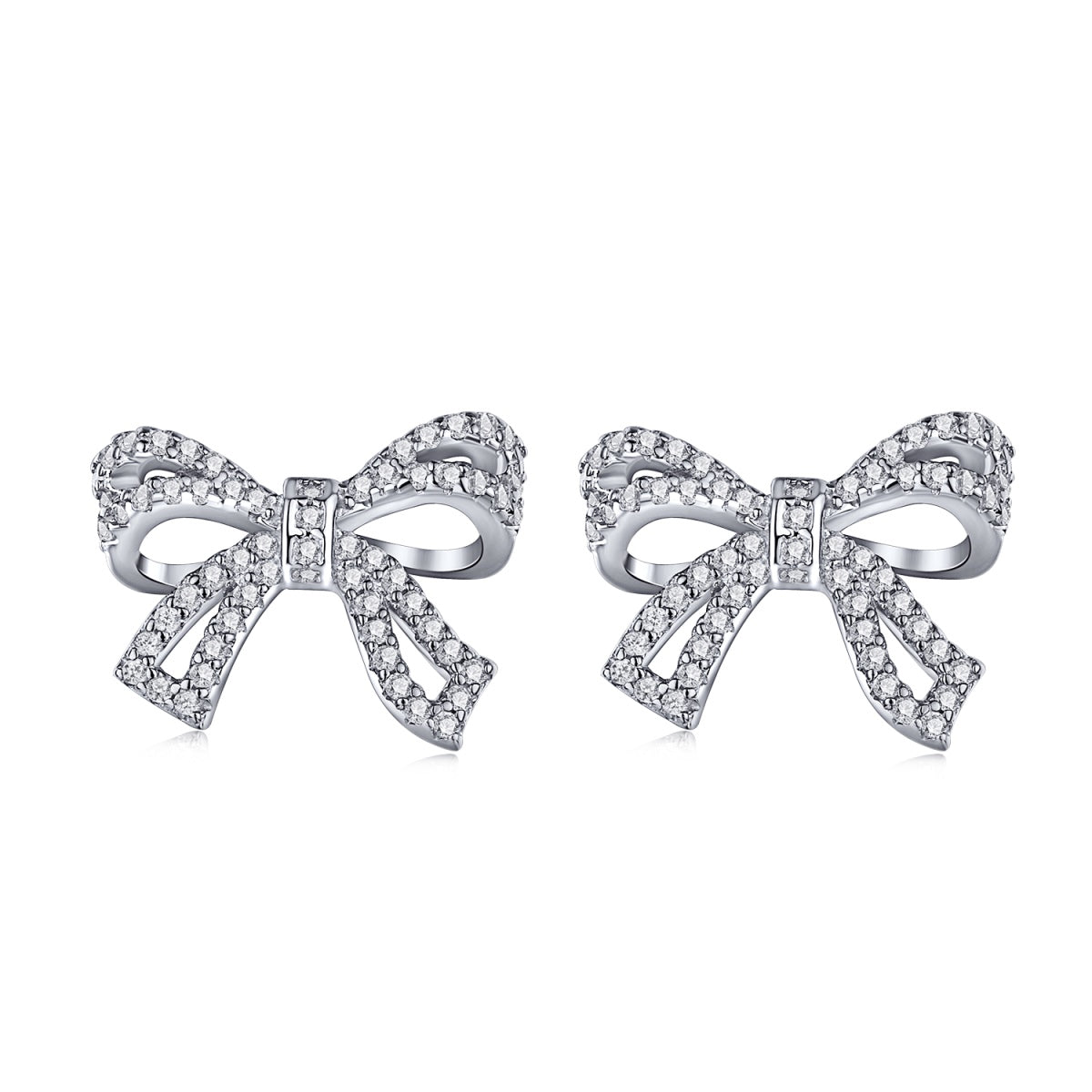 [Sparkling Aurora]Dainty Bow Shape Earrings